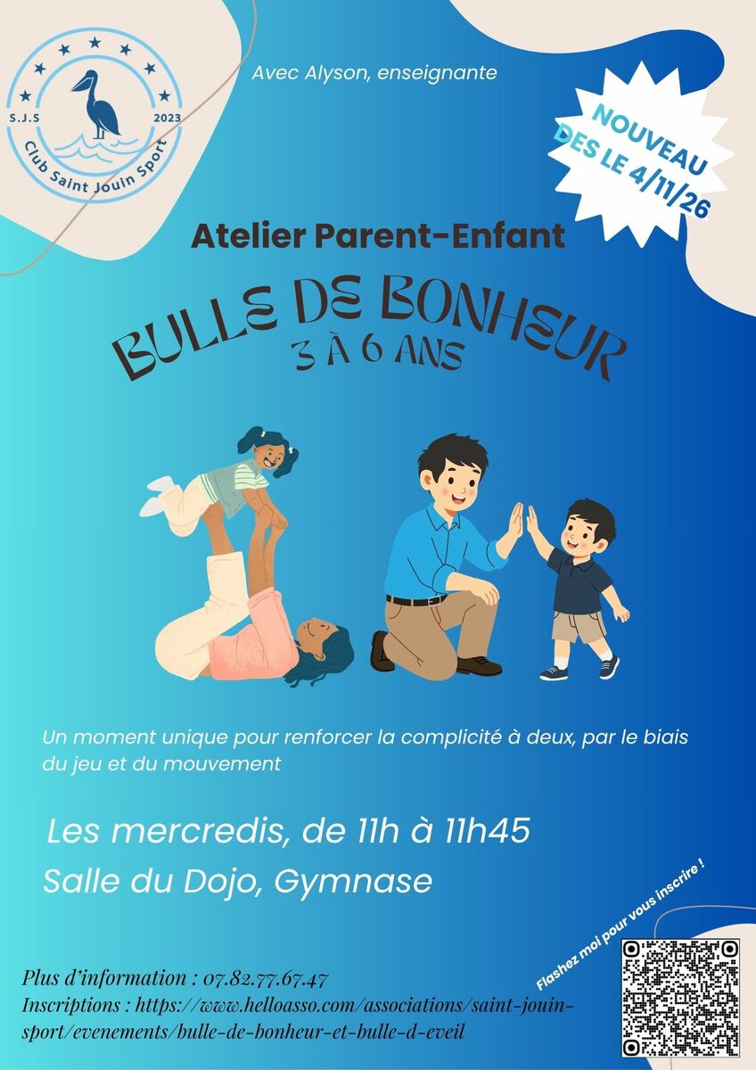 Deux nouvelles activités à Saint Jouin : Bulle de bonheur 2-6 ans