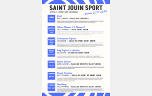 Programme des cours saison 2025-2026